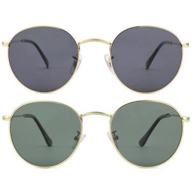 Imagem de Óculos de sol Pro Acme pequenos redondos de metal polarizados para mul