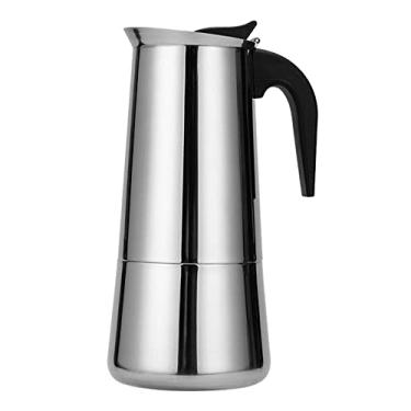 Imagem de Cafeteira elétrica de aço inoxidável portátil Mocha Latte Espresso Pot estilo europeu