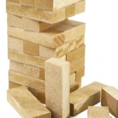 Imagem de Jogo Monte a Torre Caiu Perdeu 54 Peças de Madeira - Pais E Filhos