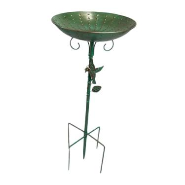 Imagem de Generic Alimentador e bebedouro para pássaros, fácil de limpar, com refil, base estável de 5 pontas, ideal para jardim e crianças.