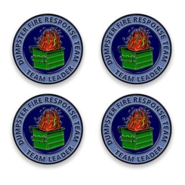 Imagem de Broche de equipe Dumpster Fire Response para homens Dumpster Fire Team Leader Pin Joias Presentes, ligas, Sem Pedra Preciosa