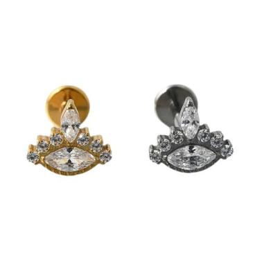 Imagem de Brincos De Titânio Puro Para Piercing Labial, Estrela, Helix, Tragus, 