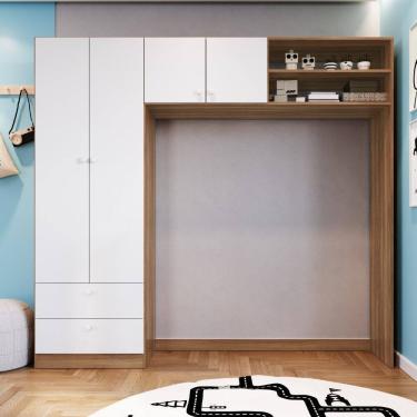 Imagem de Guarda Roupa Infantil 4 Portas 2 Gavetas Aconchego Completa Moveis