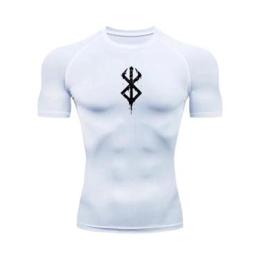 Imagem de Camisas De Compressão Masculinas De Secagem Rápida Com Estampa, Manga 