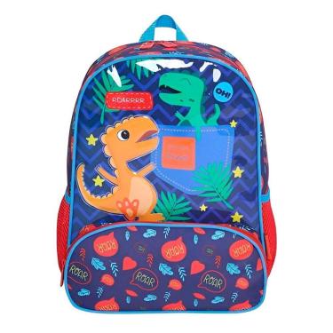 Imagem de Mochila Infantil Bolso Externo Animais Escola Passeio