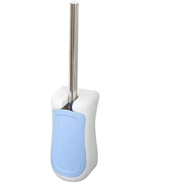 Imagem de Conjunto de escova de vaso sanitário para banheiro, escova de vaso sanitário, escova de banheiro, cabo longo, sem morto, suporte de escova de vaso sanitário, tipo de parede, instalação rápida, furador