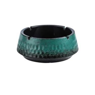 Imagem de Cinzeiro de cerâmica chinesa cinzeiro de mesa cinzeiro decorativo de grande capacidade para casa, mesa, escritório, pátio ou vaso hidropônico, etc. Cinzeiros (verde)