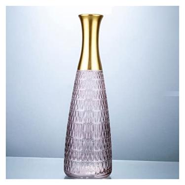 Imagem de KEG801302 Vasos para flores criativo vaso de vidro azul dourado estante ornamentos de mesa arranjo de flores vaso de flores hidropônico acessórios de decoração de casa vaso decorativo para casa