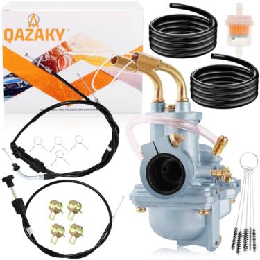 Imagem de Carburador QAZAKY + cabo de acelerador + cabo de asfixia de puxar para Yamaha Peewee PW50 Y-Zinger Dirt Bike Motorcycle 1981-2009 PW 50 Gtmotor G50T Loncin PY50 LX50PY Jianshe PY50