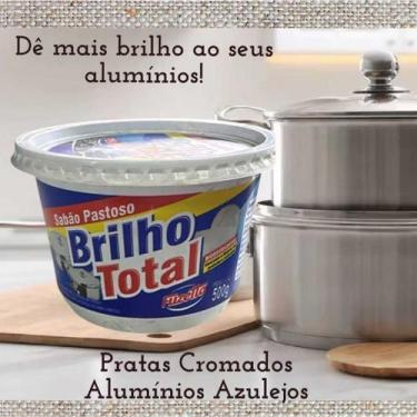 Imagem de Brilho Total Pote Limpa Alumínio Panelas Pratas 500gr - Fuzetto