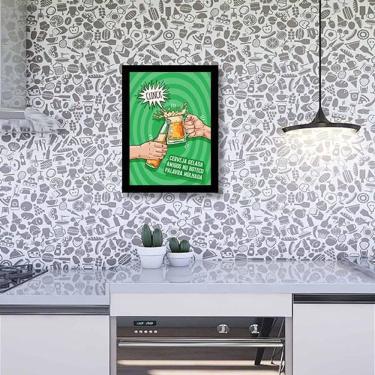 Imagem de Quadro Decorativo Cerveja Gelada E Amigos No Boteco
