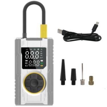 Imagem de Mini Compressor de Ar portátil digital 150 PSI com LED e Power Bank - 