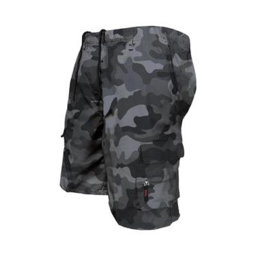 Imagem de Bermudas Cargo Masculinas De Verão Tamanho Grande Com Múltiplos Bolsos