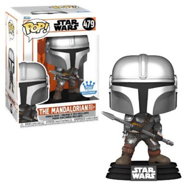 Imagem de Funko Pop Star Wars 479 The Mandalorian with Beskar Staff