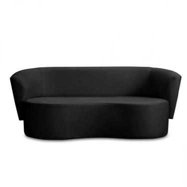 Imagem de Sofá Orgânico Curvo Living 2 Lugares 160 Star Confort Preto