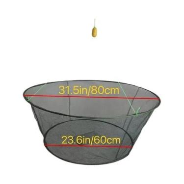Imagem de Rede De Pesca Portátil Leve E Dobrável, Cesto Para Caranguejos, Rede P
