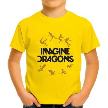 Imagem de Camiseta Camisa Infantil Juvenil Banda Imagine Dragonss Pop Rock MD5 -
