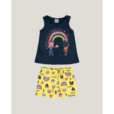 Imagem de Conjunto Infantil Menina Blusa e Short Malwee 97176-Feminino