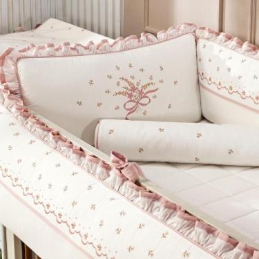 Imagem de Kit Berço Exclusivo Marli Padrão Americano em Algodão 08 Peças - Cheir
