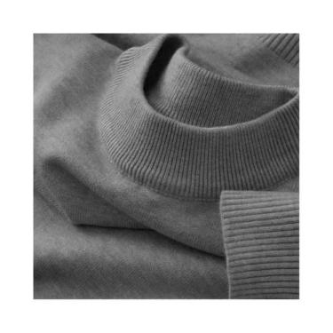 Imagem de Suéter Masculino Casual De Outono Com Gola Alta Falsa, Pulôver Térmico