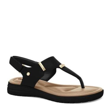 Imagem de Sandália Rasteira Marinho Comfortflex 2551.304 -, Preto, 36