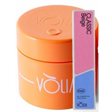 Imagem de Kit Sachê Gel Construtor Unhas 14g Beige +Pote Laranja Volia