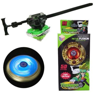 Imagem de Beyblade Luz Led 5D Pião Tornado Speed Top + Lançador - M&J VARIEDADES