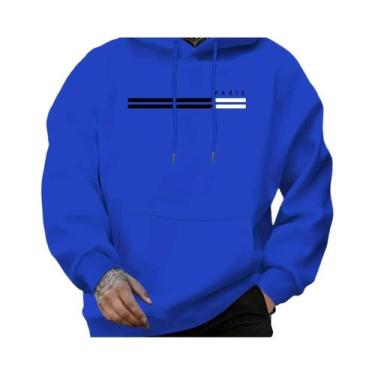 Imagem de Moletom Masculino De Caimento Solto Para Outono/Inverno Com Capuz, Est