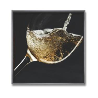 Imagem de Quadros Decorativos Adega Vinhos com Vidro e Moldura 43x43cm - Decorar