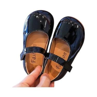 Imagem de Sapatos Mary Jane Para Meninas Em Couro PU Macio, Sola De Borracha, Pl