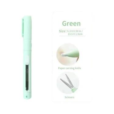 Imagem de Tesoura Portátil Mini Multifuncional 2 Em 1, Cortador De Papel Em Form