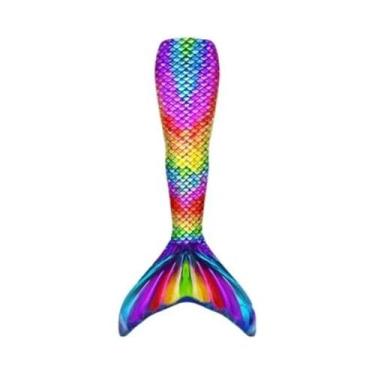 Imagem de Fantasia De Sereia Para Crianças E Adultos, Traje De Natação Com Monof