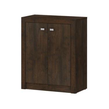 Imagem de Balcão Escritório Organizador Home Office 2 Portas Rústico - Tecno Mob