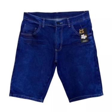 Imagem de Bermuda Jeans Premium Masculina - Mil Grau Jeans, Azul chumbo, 48