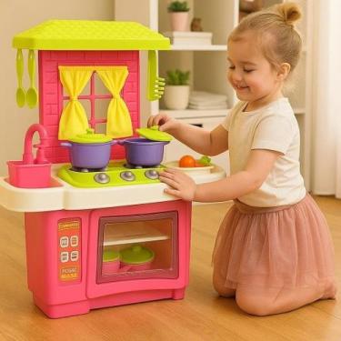 Imagem de Cozinha Infantil Brinquedo Forno Fogão Acessórios Panelinhas Talherzin