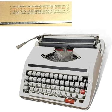 Imagem de Botões Flexíveis Portáteis Caligrafia Clara Máquina De Escrever Manual Portátil Tradicional Com Estojo Coleção Retrô Literária Presente Máquina De Escrever Antiquada Para Experiência De Esc