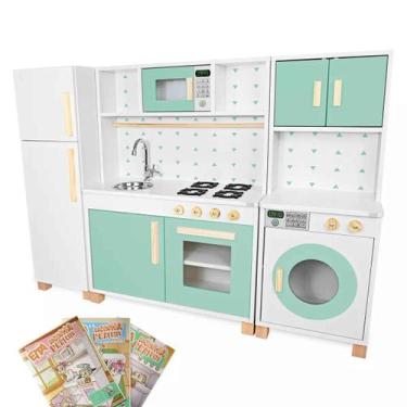 Imagem de Cozinha Infantil com Geladeira e Máquina de Lavar Kit Livro Educativo 