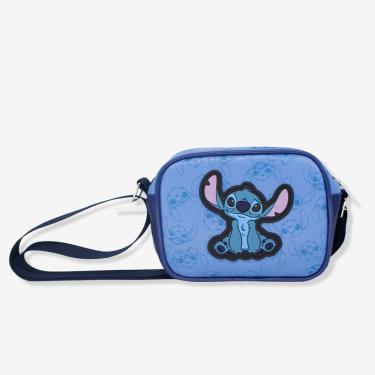 Imagem de Necessaire Lilo e Stitch Necessaire Stitch - Disney em Tecido Sintético 14,5x19x8CM Azul para Uso Diário