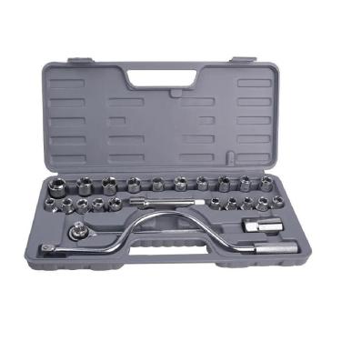 Imagem de Jogo de Soquetes e Chave Catraca 25 Peças 1-2 para Manutenção Automotiva com Maleta Reforçada Yeet