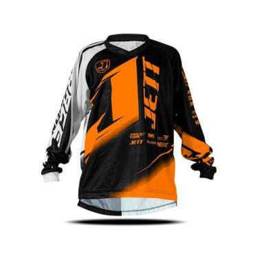 Imagem de Camisa motocross infantil jett factory edition, Laranja, 10