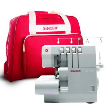 Imagem de Kit Máquina Overloque 14HD854 e Bolsa de Transporte - Singer, 220V