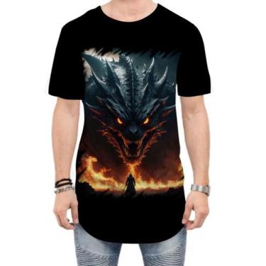 Imagem de Camiseta Longline Leviathan Infernal Fogo 1, M