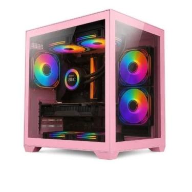 Imagem de PC Gamer Rosa Pink Intel i5 Memoria Ram 16GB SSD 240GB Bivolt - ALLIGA