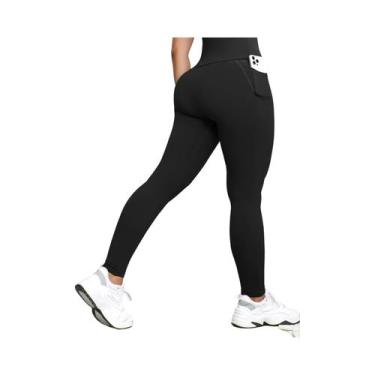 Imagem de Leggings Femininas De Cintura Alta Em Cor Sólida, Calças De Treino Que