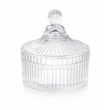 Imagem de Bomboniere Baleiro Pote Vidro Tampa Doce Bala Mesa Decoração 14cm Resistente