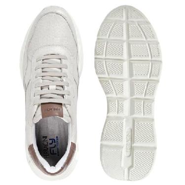 Imagem de Sapatenis ferracini speed couro ref 8352-730 masculino, 40, Branco off