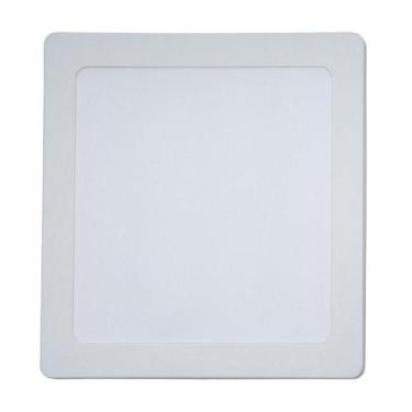 Imagem de Plafon Modaza Polipropileno de Sobrepor Quadrado, 18W, Branco