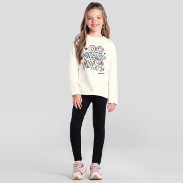 Imagem de Conjunto infantil menina em moletom peluciado Brandili-Feminino