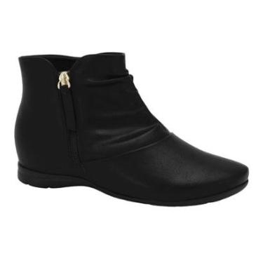Imagem de Bota Comfortflex 2491302 Salto Grosso Ziper Original Conforto Feminino-Feminino