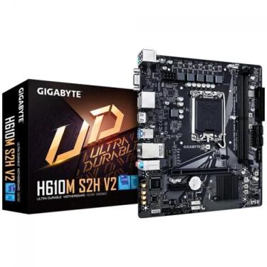 Imagem de Placa Mãe Gigabyte H610M S2H V2, Chipset H610, Intel LGA 1700, mATX, D